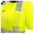 Atacado Amarelo Reflexivo Alta Visibilidade Visibilidade Manga Curta Trabalho de Segurança polo t-shirt Classe 2 Cal Hi Vis t-shirt